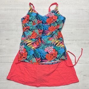 Gracyoga Tankini top with skirt Tummy Control Bathing Suits Swimwear Swim Suit